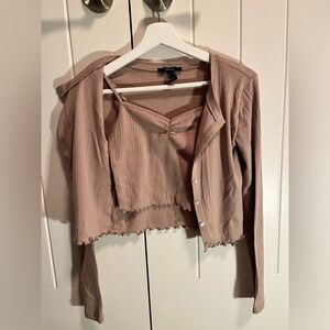Forever 21 Two Piece Set: Cardigan and Camisole in Size Small
